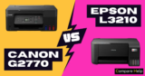 Canon G2770 vs Epson L3210: Printer Comparison
